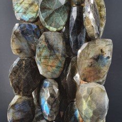 Labradorite (A) Sassi Piatti Briolette Sfaccettato A Mano