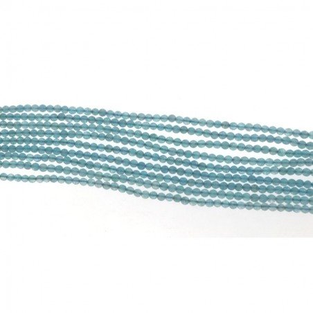 Acquamarina Perline Forma Tondo Sfaccettato 05mm Rinforzato