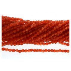 Giada Arancione Perline Forma Tondo Sfaccettato 04mm