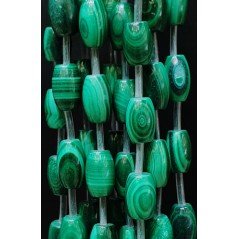Malachite (AA) Perline Forma Barilotto Liscio 10mm-16mm