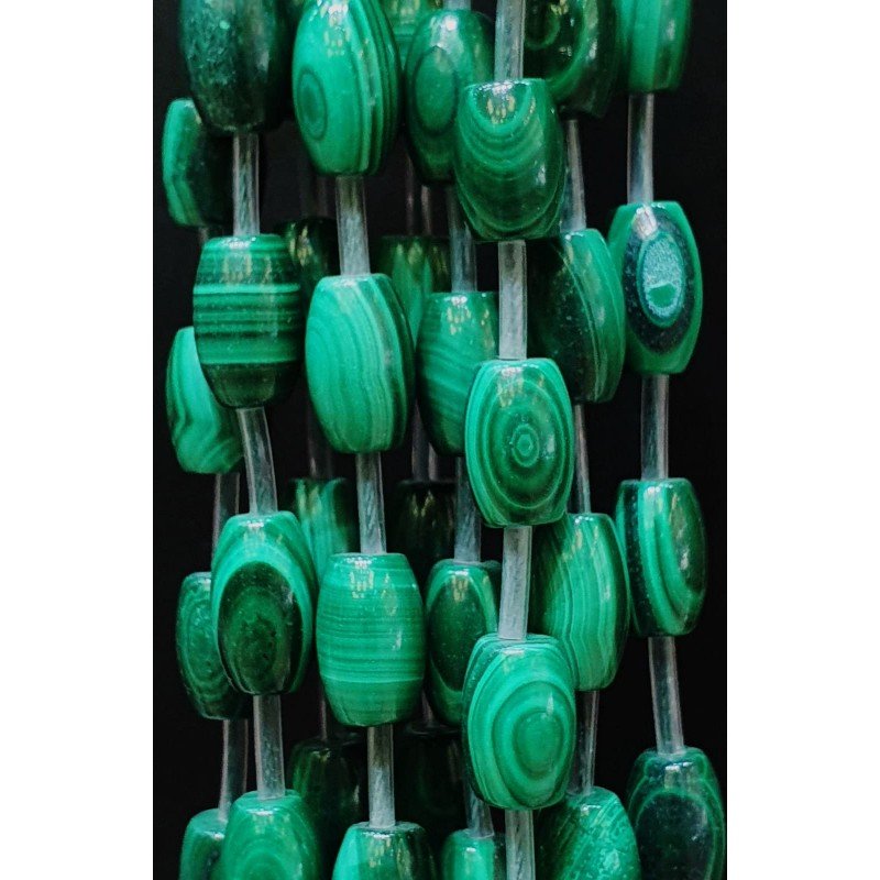 Malachite (AA) Perline Forma Barilotto Liscio 10mm-16mm