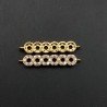 Componenti Di Ottone Con Zirconi 6 Anelli 05x22mm Dorato 1pz