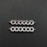 Componenti Di Ottone Con Zirconi 6 Anelli 05x22mm Rodiato 1pz