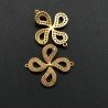 Componenti Di Ottone Con Zirconi Elica 18,5mm Dorato 1pz