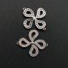 Componenti Di Ottone Con Zirconi Elica 18,5mm Rodiato 1pz