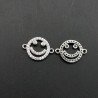 Componenti Di Ottone Con Zirconi Faccina 11,5mm Rodiato 1pz