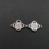 Componenti Di Ottone Con Zirconi Fiore 10mm Rodiato 1pz