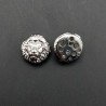 Componente Connettore Di Ottone Battuto Leone Rodiato 13x7mm 1pz