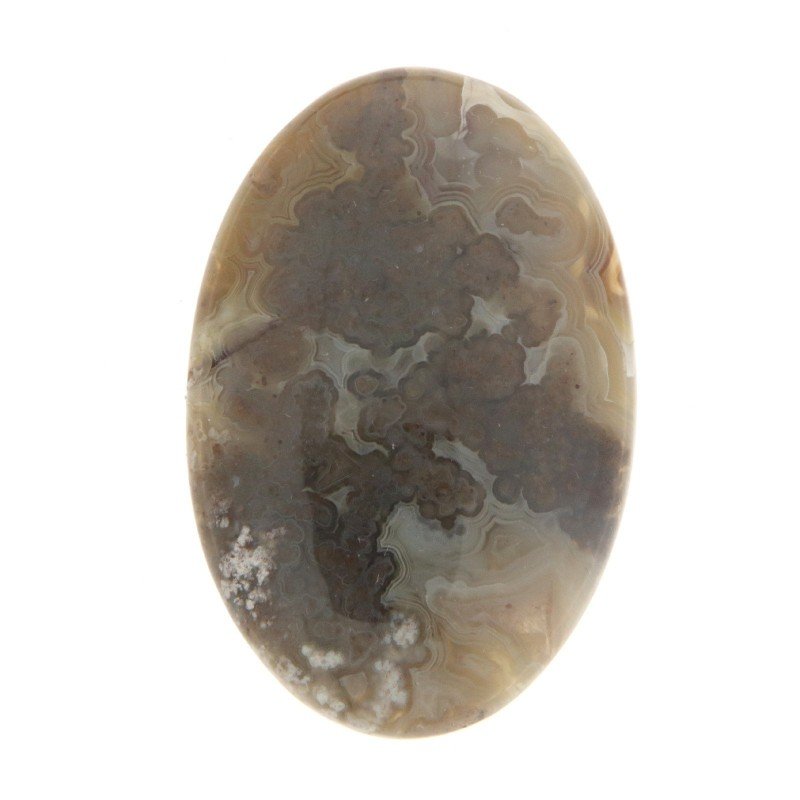 Agata Crazy Lace Naturale Forma Ovale Piatto Cabochon Liscio Fatto a Mano 41X27mm 9,84gm 1pz