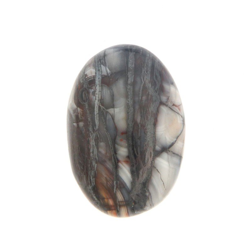 Agata Crazy Lace Naturale Forma Ovale Piatto Cabochon Liscio Fatto a Mano 27X18mm 5,08gm 1pz