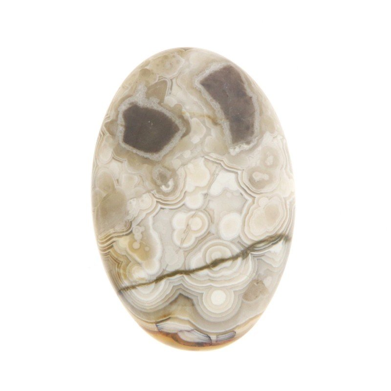 Agata Crazy Lace Naturale Forma Ovale Piatto Cabochon Liscio Fatto a Mano 30X20mm 5,06gm 1pz