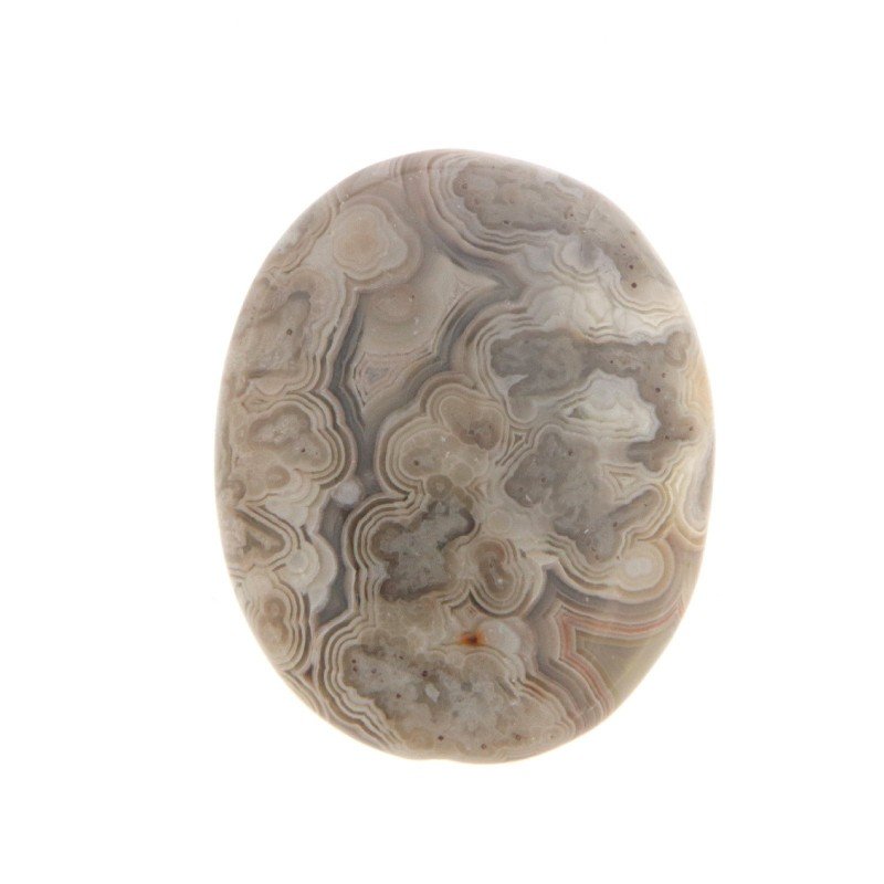 Agata Crazy Lace Naturale Forma Ovale Piatto Cabochon Liscio Fatto a Mano 27X22mm 5,52gm 1pz