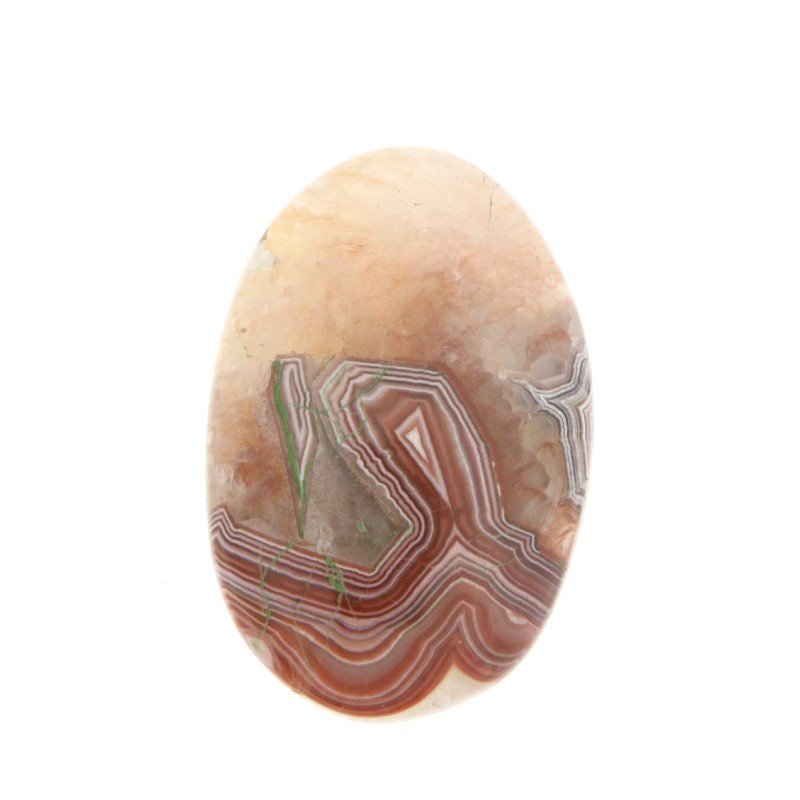 Agata Crazy Lace Naturale Forma Ovale Piatto Cabochon Liscio Fatto a Mano 28X19mm 4,32gm 1pz