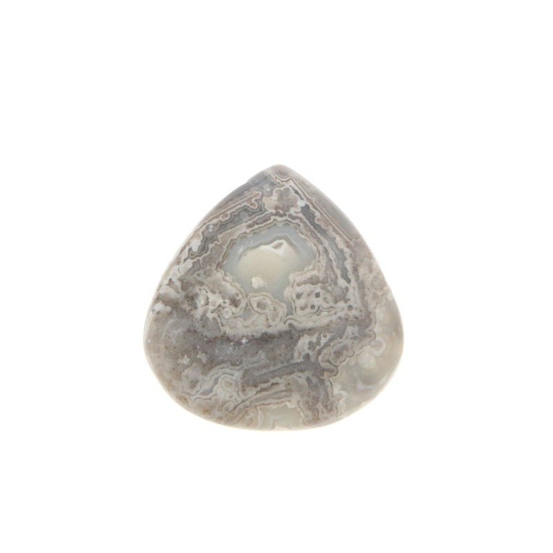 Agata Crazy Lace Naturale Forma Goccia Piatto Cabochon Liscio Fatto a Mano 20X19mm 3,01gm 1pz