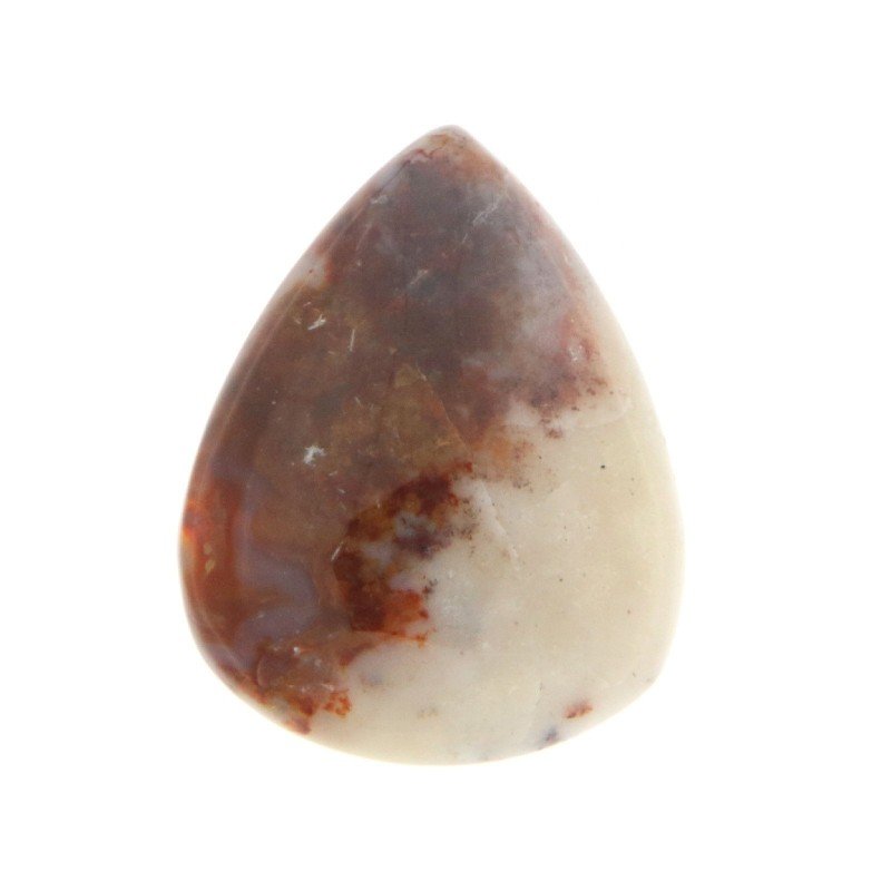 Agata Crazy Lace Naturale Forma Goccia Piatto Cabochon Liscio Fatto a Mano 22X18mm 3,12gm 1pz