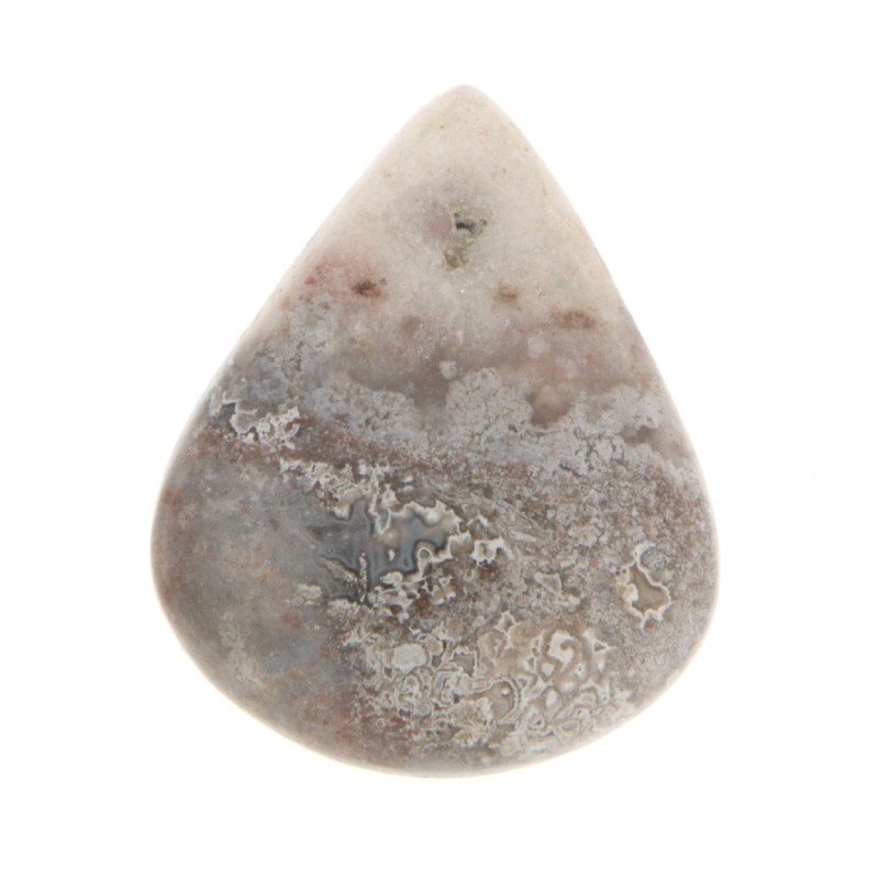 Agata Crazy Lace Naturale Forma Goccia Piatto Cabochon Liscio Fatto a Mano 24X20mm 3,80gm 1pz