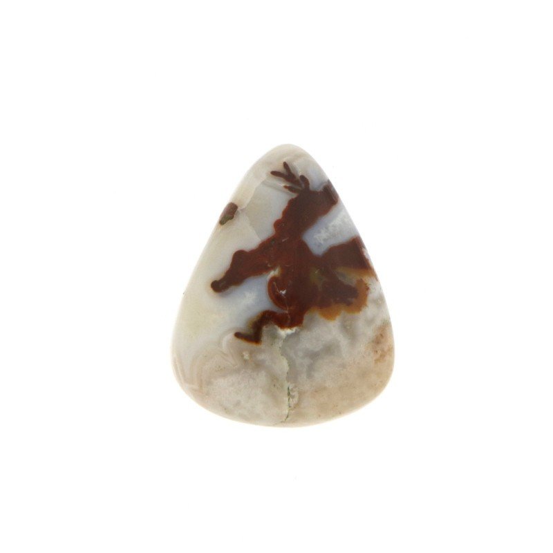 Agata Crazy Lace Naturale Forma Goccia Piatto Cabochon Liscio Fatto a Mano 21X16mm 3,12gm 1pz