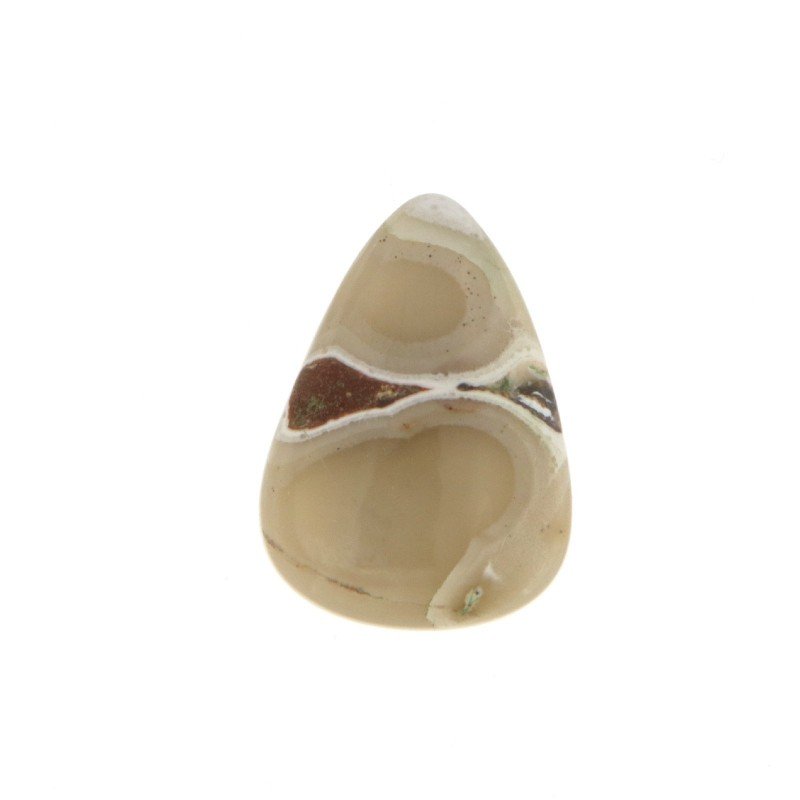 Agata Crazy Lace Naturale Forma Goccia Piatto Cabochon Liscio Fatto a Mano 22X16mm 2,65gm 1pz