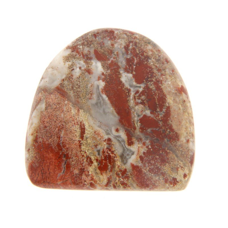 Agata Crazy Lace Naturale Forma Fantasia Piatto Cabochon Liscio Fatto a Mano 26X25mm 5,85gm 1pz