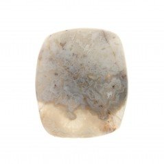 Agata Crazy Lace Naturale Forma Cuscino Piatto Cabochon Liscio Fatto a Mano 23X20mm 3,92gm 1pz