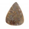 Agata Radice di Palma Naturale Forma Goccia Piatto Cabochon Liscio Fatto a Mano 36X27mm 7.19gm 1pz