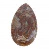 Agata Radice di Palma Naturale Forma Goccia Piatto Cabochon Liscio Fatto a Mano 38X23mm 7.49gm 1pz
