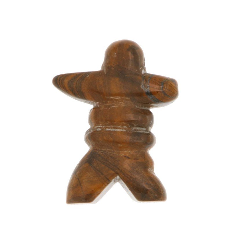 Pendente occhio di tigre forma omino 35x20mm 1pz