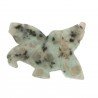 Pendente pietra kiwi forma uccello 38x20 mm 1pz