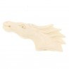 Componente osso bianco forma testa di cavallo inciso 20x52mm 1pz