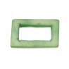 Componente madreperla cerchietti rettangolare verde 20x30 mm 1pz