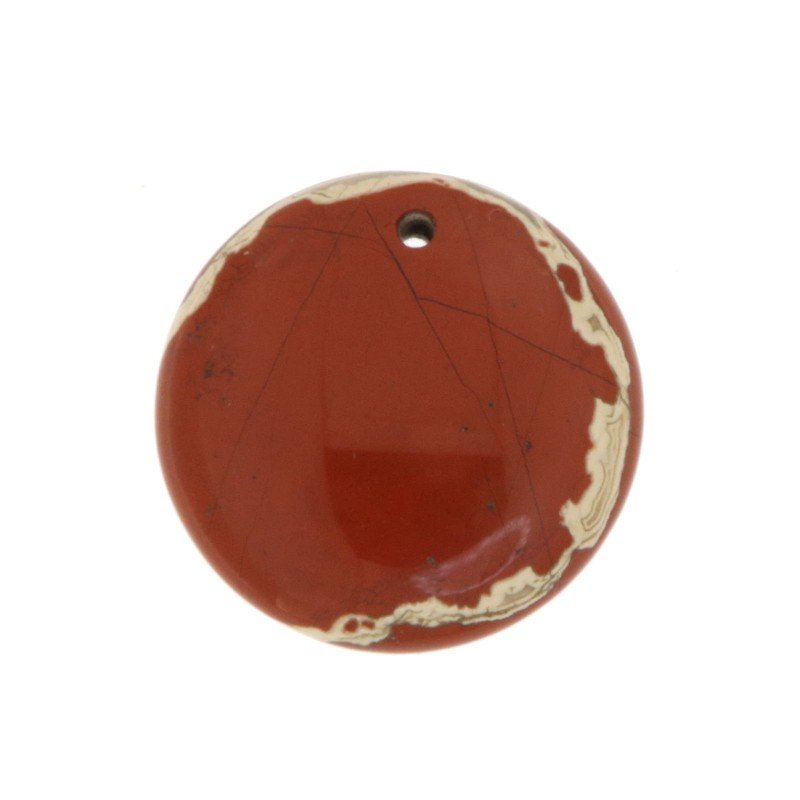 Componente diaspro rosso moneta 30 mm 1pz