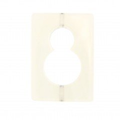 Componente agata bianca trasparente rettangolari 23x33 mm 1pz