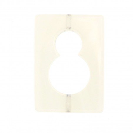 Componente agata bianca trasparente rettangolari 23x33 mm 1pz