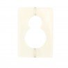 Componente agata bianca trasparente rettangolari 23x33 mm 1pz
