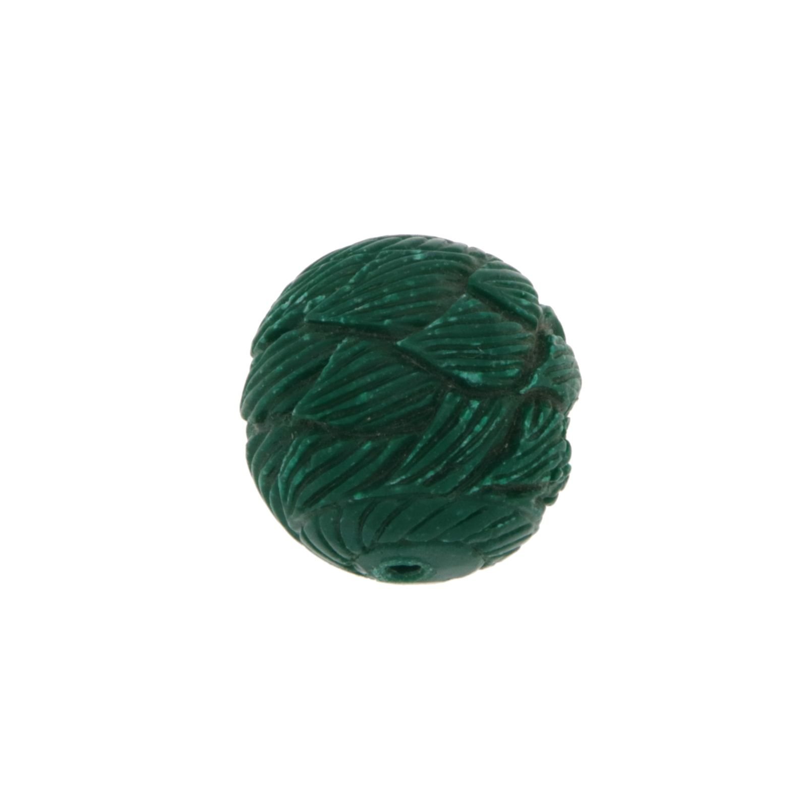 Componente Di Resina inciso lavorato tondo con aquila 19 mm verde 1pz