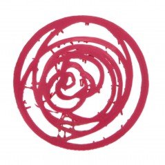 Componente Di Resina tondo piatto forato 40 mm fucsia 1pz