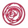 Componente Di Resina tondo piatto forato 40 mm fucsia 1pz