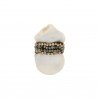 Marcasite Strass Con perle di fiume monete irregolare 1pz