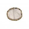 Marcasite Strass Con quarzo rosa sfac ovale piatta 18x24mm 1pz
