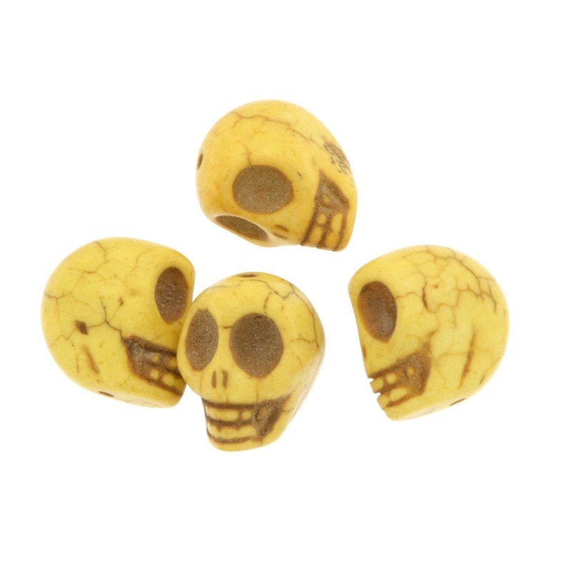 Aulite giallo forma teschio 17mm 1pz