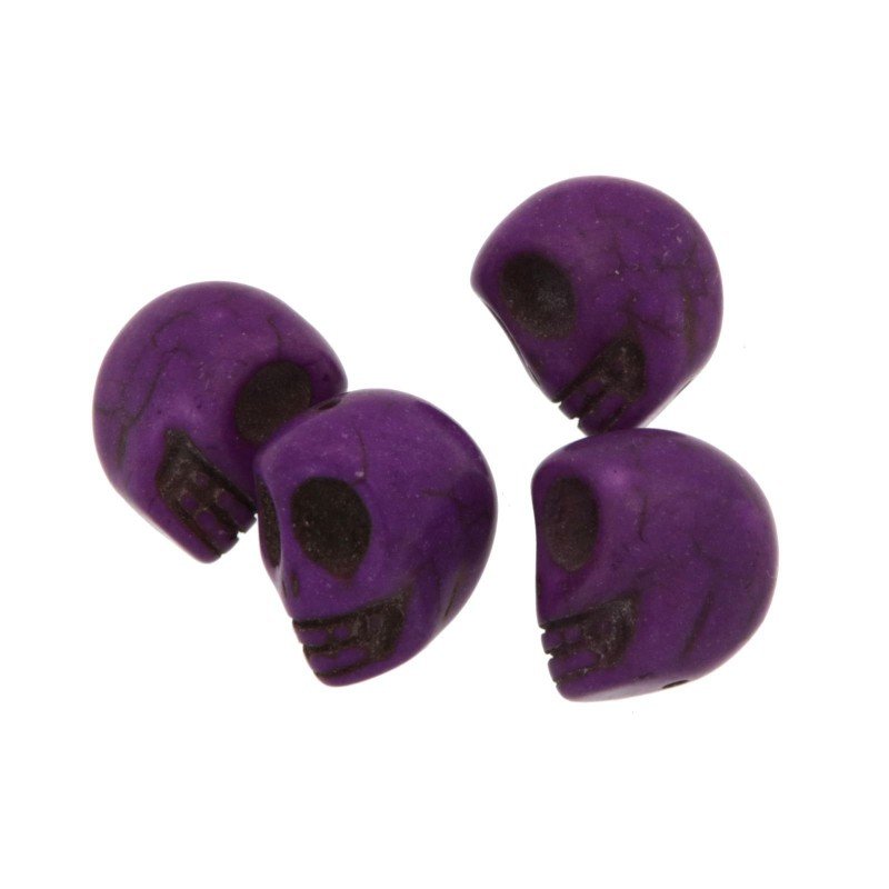 Aulite viola forma teschio 17mm 1pz