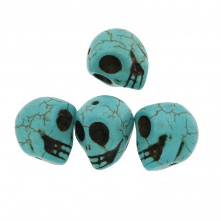 Aulite turchese forma teschio 17mm 1pz