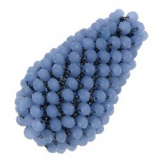 More A goccia Di Cristalli Rondelle Intrecciate 20x40 mm celeste 1pz
