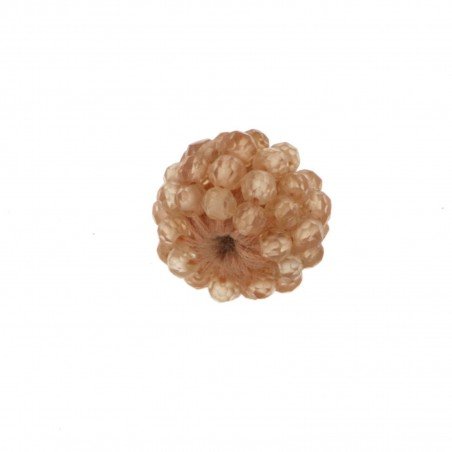 More tonde Di zircone Rondelle Intrecciate indiane 10x14-15 mm beige 1pz