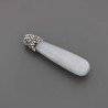 Marcasite Strass Con giada grigia sfac goccia allungata 12x53-58 mm 1pz