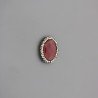 Marcasite Strass Con giada rubino sfac striata ovale piatto 16x21 mm 1pz