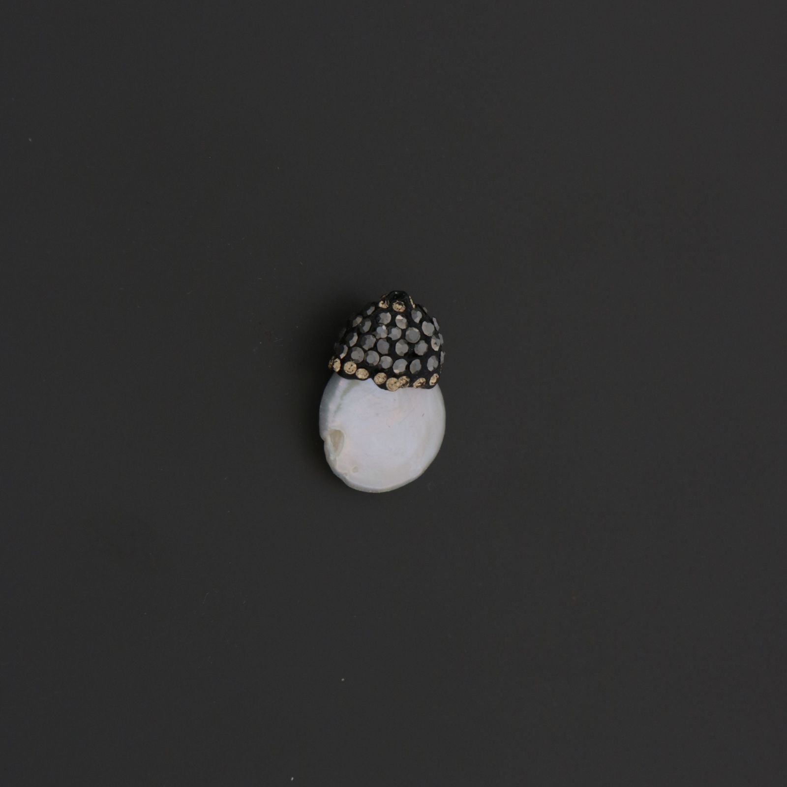 Marcasite Strass Con perle di fiume tondo irregolare 1pz