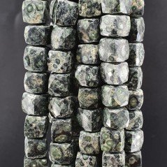 Agata Muschiata Naturale Perline Forma Cubetti Sfaccettato a Mano 10-12mm