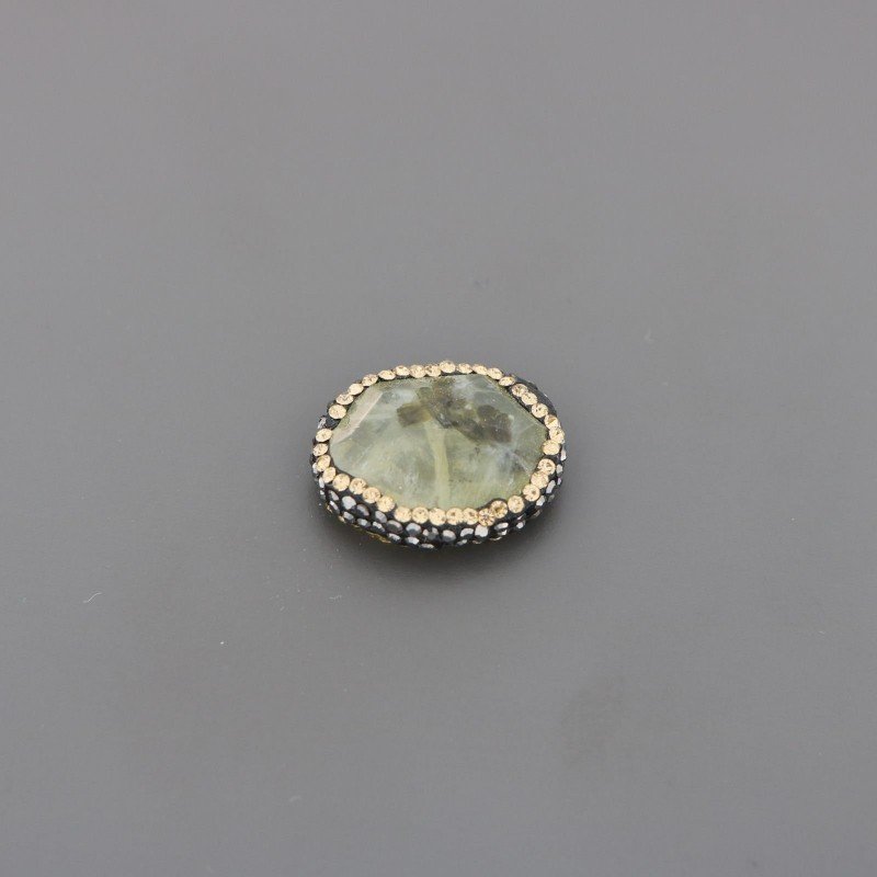 Marcasite Strass Con prenite sfac ovale piatta 18x24 mm 1pz
