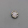 Marcasite Strass Con quarzo rosa sfac ovale piatta 18x24mm 1pz